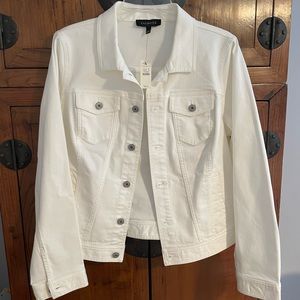 Cute white denim jacket. Talbots. Size L